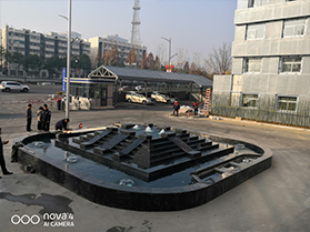 南京江北新區(qū)公安分局廣場(chǎng)彩色景觀(guān)噴泉2019-12